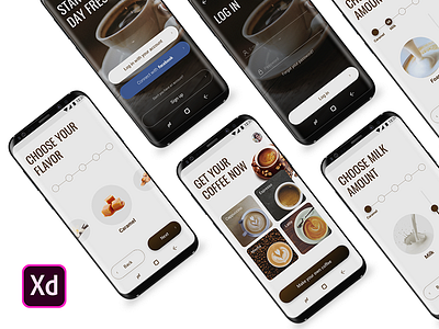 Coffee Making App android coffee flow freebie freebies machine ui ux