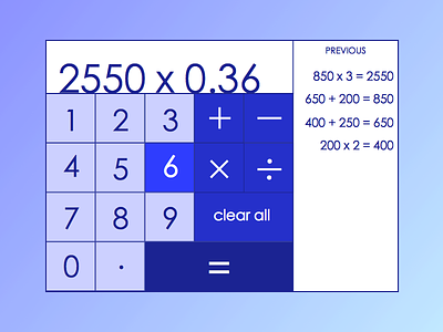 Daily UI 004 calculator daily ui 004