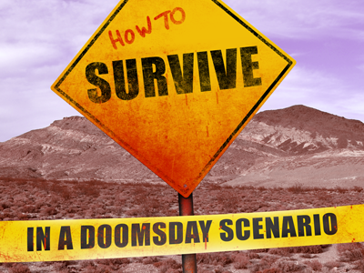 Survive apocalypse asteroid blood caution tape doomsday grunge police tape post apocalyptic poster sign street sign tape