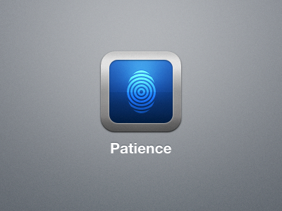 Patience Icon app fingerprint icon iphone patience retina