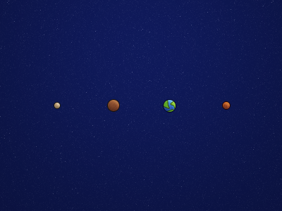 Mercury, Venus, Earth, Mars earth icons mars mercury planets space venus