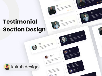 Testimonial Design Exploration blog post crypto design design agency design asset design component exploration graphic design landingpage ui website design