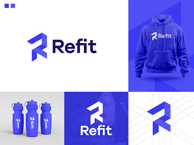 Refit Fitness Clothing Brand Logo & Branding Design app apparel bestlogo branding clothing design dribbblebestlogo fitness flat gym illustration logo logofolio logotype mockup modern stronglogo ui ux vector