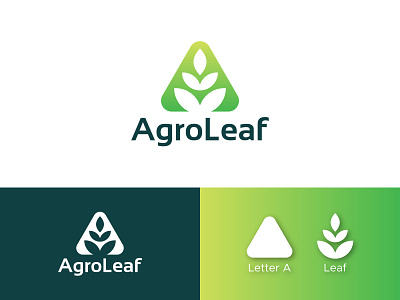 AgroLeaf Natural logo Design a initial a leaf a letter leaf branding design eco floral green illustration leaf logo logofolio logotype modern natural vector