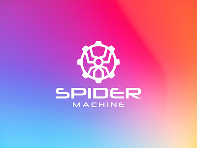 Spider Machine Logo Design app branding design gradient logo graphic design icon illustration logo logo design logofolio logotype machine logo minimal logo modern logo repair logo service logo setting logo simple spider logo spider logo vector