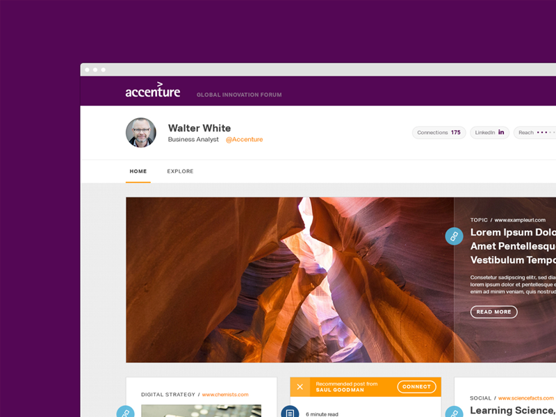 Accenture innovation forum web design