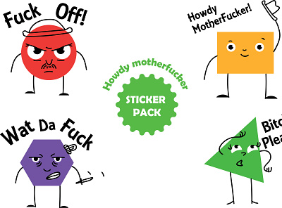 stickerpack app art direction branding character character desgin flat fun illustration mobile vector