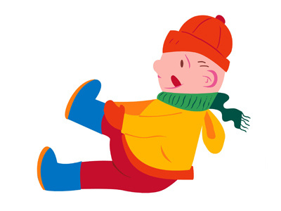 no.2 app illustration kids mobile tablet vector winter