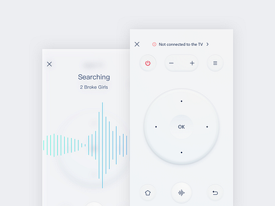 Remote control design concise control realistic remote ui ux