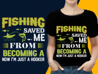 Fishing typography t-shirt design