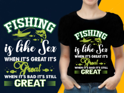 Fishing typography t shirt design