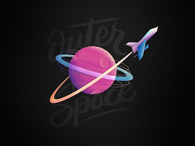 Outer Space illustration ipad procreate rocket space