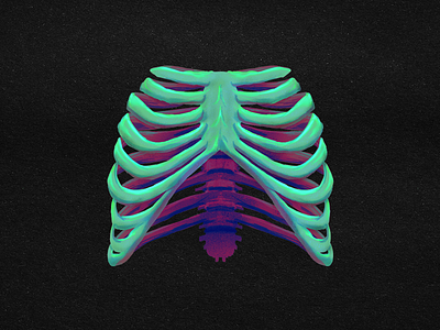 Rib Cage - Digital Painting