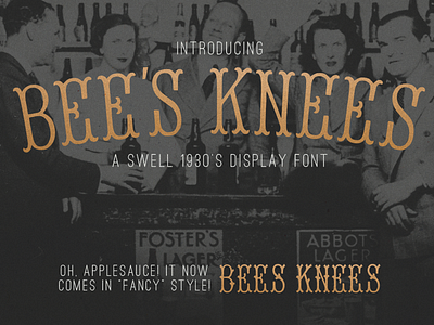 Bee’s Knees - Display Font artdeco displayfont font fonts resources typeface vintage