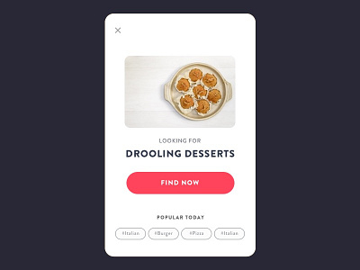 Drooling Desserts UI app creative design food interaction ui ux