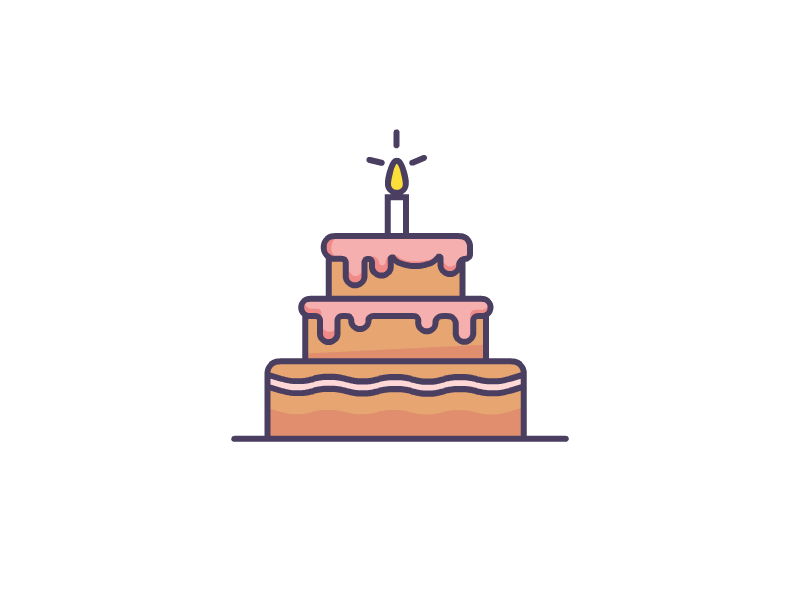 Birthday Cake after effects cake candle illustration
