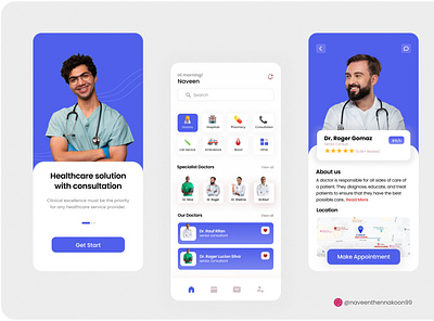 Healthcare Mobile App Exploration graphic design ui ux vector