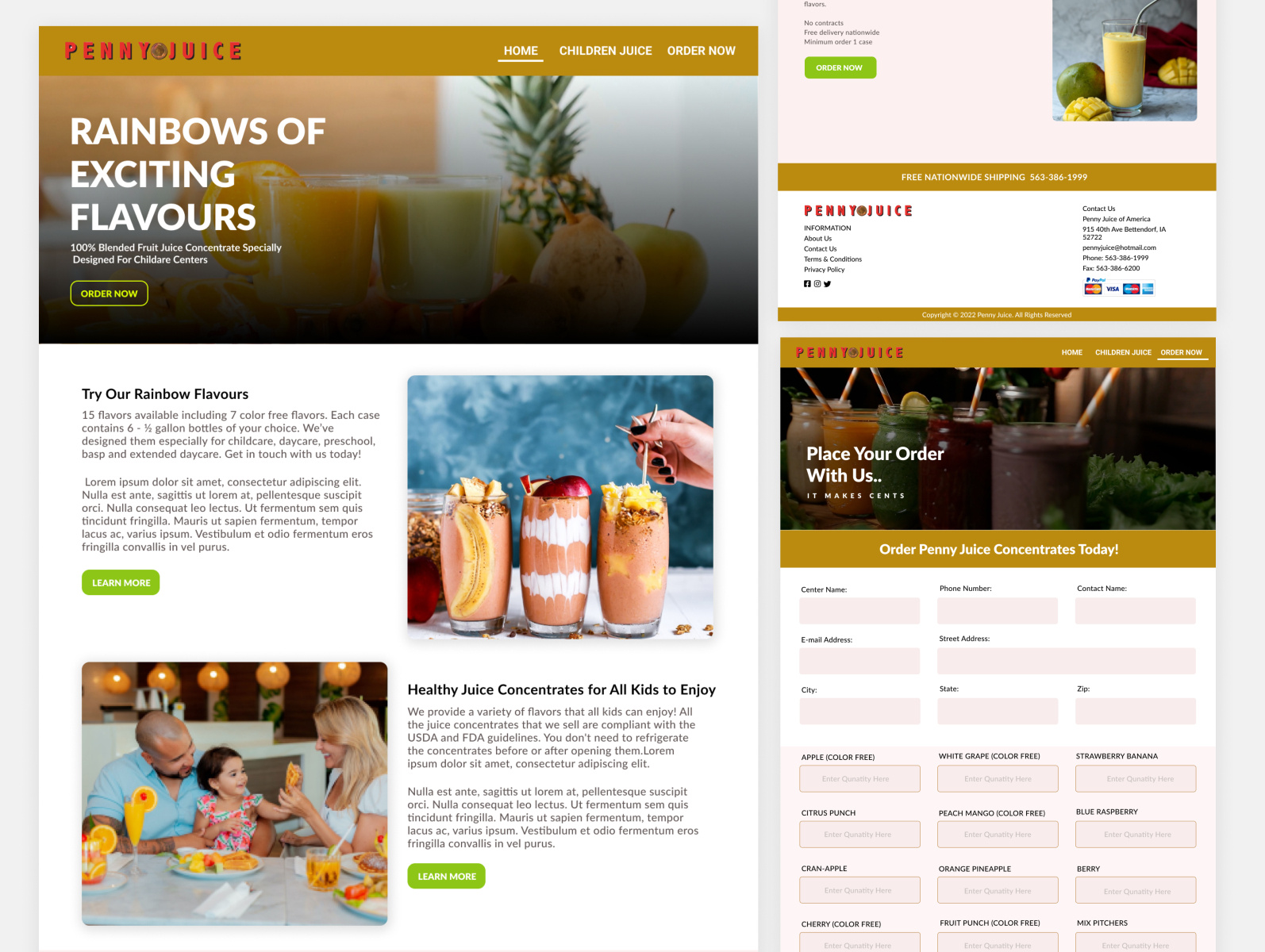 site Landing Page Juice Bar by Naveen Thennakoon on Dribbble