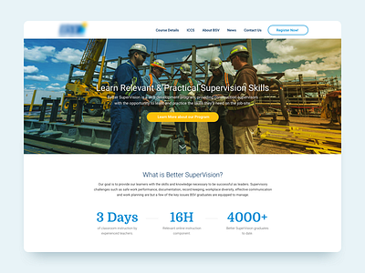 Better SuperVision - Landing Page construction energy marketing site oil and gas uidesign web design