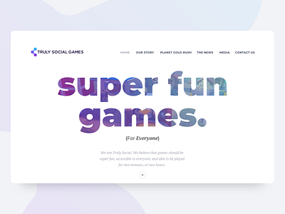 Truly Social Games - Landing Page flat illustration minimal product design typography ui uidesign uiux uxdesign web web design webiste