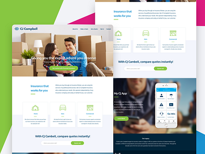 CJ Campbell Insurance - Landing Page Concept