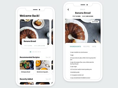 Recipe Mobile App Concept design food ios product design recipe recipe app uidesign uxdesign