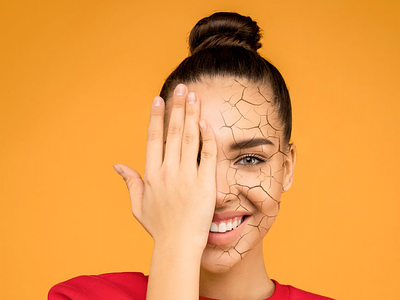 Cracked texture on model face