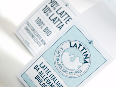 Lattina awareness collectable container milk minimal organic packaging paper product typography vintage white