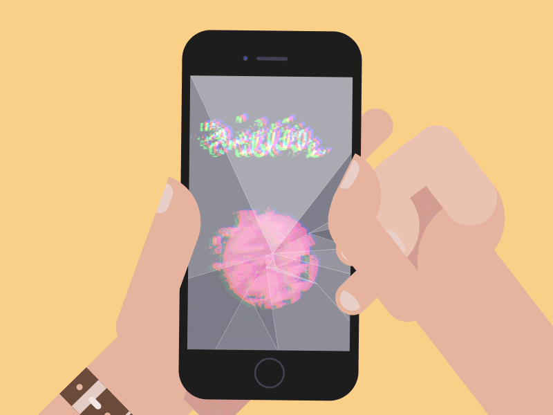Break that thing after animation break dribbble effects fist glass hand mograph motion phone watch