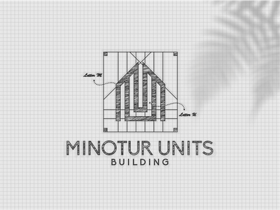 MINOTUR UNITS BUILDING LOGO DESIGN art branding design flatdesign graphic design icon identity initials lattering logo logo design logo inspiration logo maker minimalism typography vector