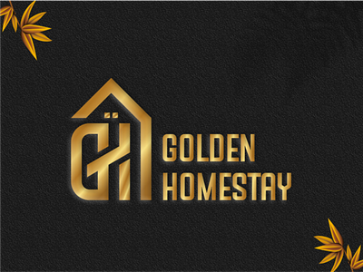 GOLDEN HOMESTAY LOGO DESIGN art branding design flatdesign graphic design icon identity illustration initials lattering logo logo design logo inspiration logo maker typography vector