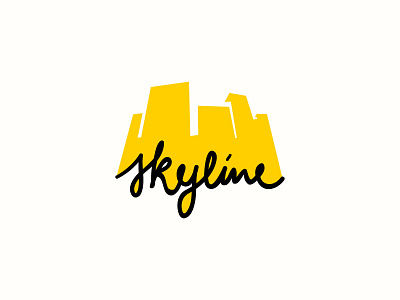 Throwback: Skyline logo cms handwritten illustration logo skyline