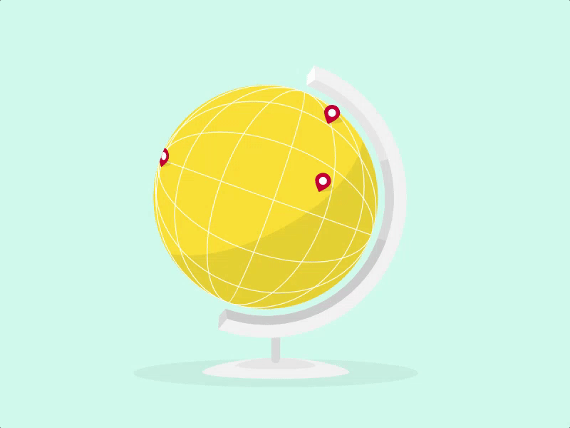 AE2015 Animation: Worldwide animation css gif globe loop markers smil web worldwide