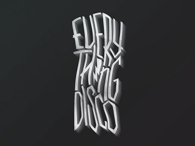 Rejected: Everything Disco 80s black and white disco eighties everything experiment lettering rejected test