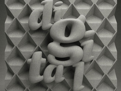 Digital Art 3d typography designer lettering