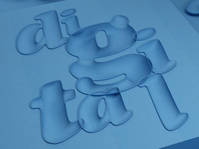 Digital Art 3d typography designer lettering