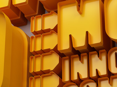 The World's 50 Most Innovative Companies. 3d typography c4d cinema 4d editorial lettering vray