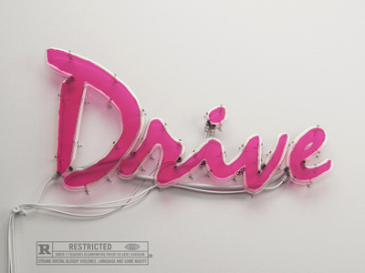 Drive Neon 3d drive neon poster ryan gosling typography