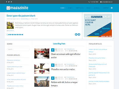 Magazinite Blog Joomla Template