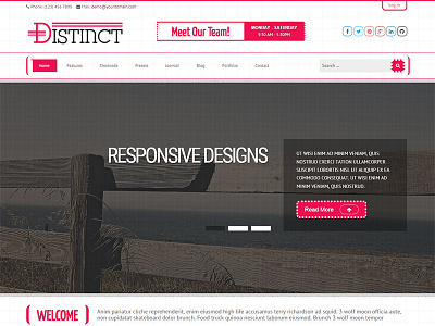 Distinct Corporate Joomla Template blog bootstrap business corporate creative design joomla joomla template joomla templates portfolio responsive templates