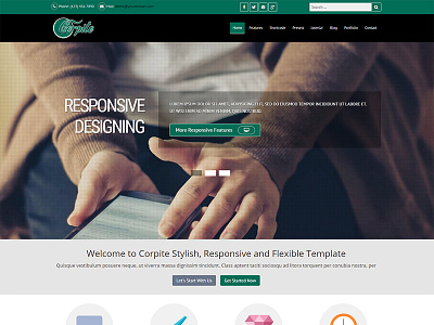 Corpite Joomla Bootstrap Template creative design helix2 joomla joomla template joomla templates product responsive template theme web design website