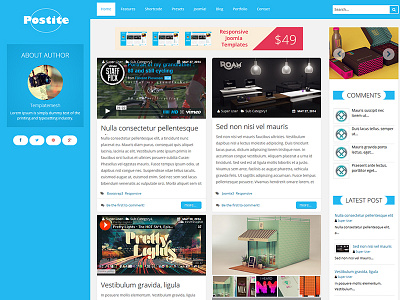 Postite Joomla K2 Blog Template blog gallery joomla joomla template joomla templates k2 magazine news responsive template theme video