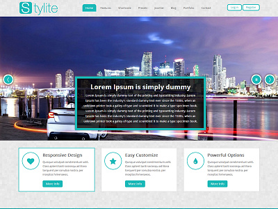 Stylite Responsive Joomla Template blog joomla joomla template joomla templates portfolio simple stylish template ui web design webdesign website