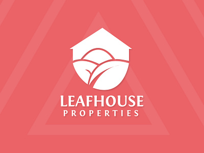 Leaf House Logo elegant farming fresh brand home house leaf logo logo design nature photoshop professional property real estate