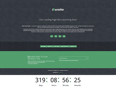 Duraite - Construction Landing Page Bootstrap Template