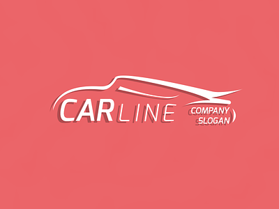 Car Line Logo automobile automotive car creative illustration line logo red ride style template vehicle