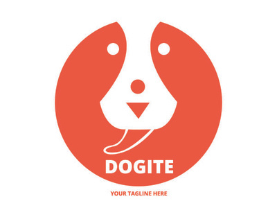 Dog Face Vector Logo Template