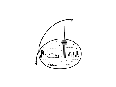 6 Toronto City Travel Logo Design illustration