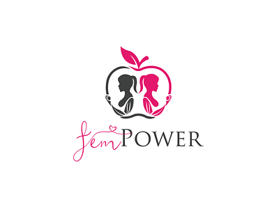 Fem( Female ) Power Logo Design illustration