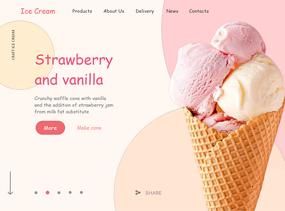 Ice Cream branding graphic design ui